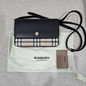 New Hampshire Check Leather Crossbody Bag